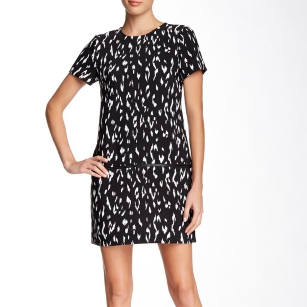 Rachel Zoe Size 0 Crewneck Short Sleeve Printed Convertible Tunic Dress